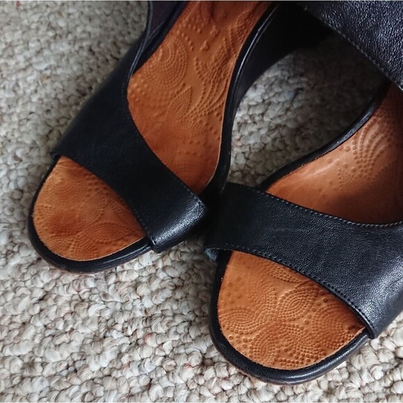 CHIE MIHARA Black Leather Ankle Strap Open Toe Sandals size 39.5 - Picture 6 of 12